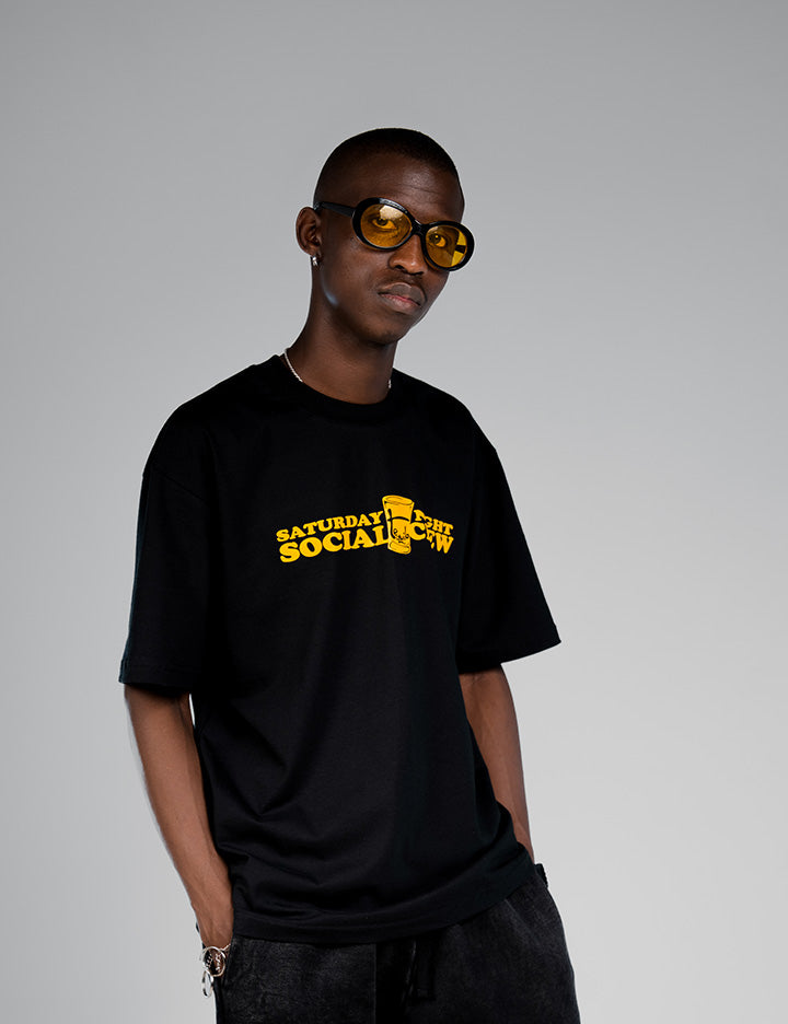SATURDAY NIGHT SOCIAL CREW GRAPHIC TEE (B)