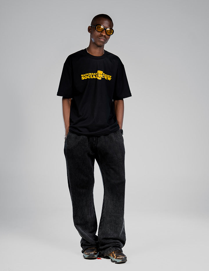 SATURDAY NIGHT SOCIAL CREW GRAPHIC TEE (B)