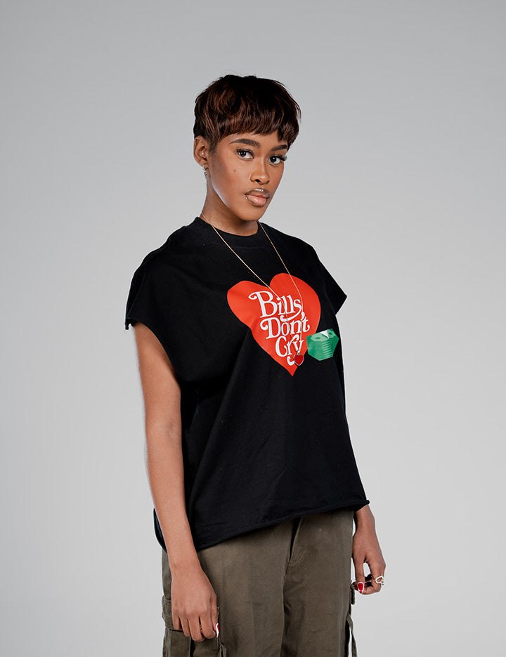 BILLS DON'T CRY CROPPED VEST (B)