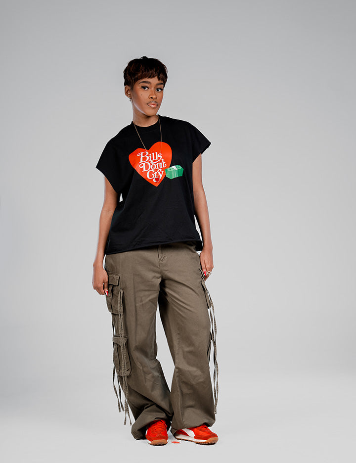 BILLS DON'T CRY CROPPED VEST (B)