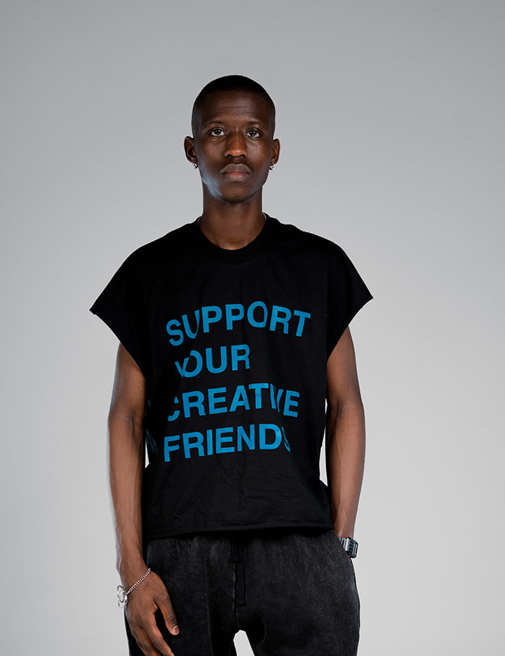 SUPPORT YOUR CREATIVE FRIENDS CROPPED VEST (B)