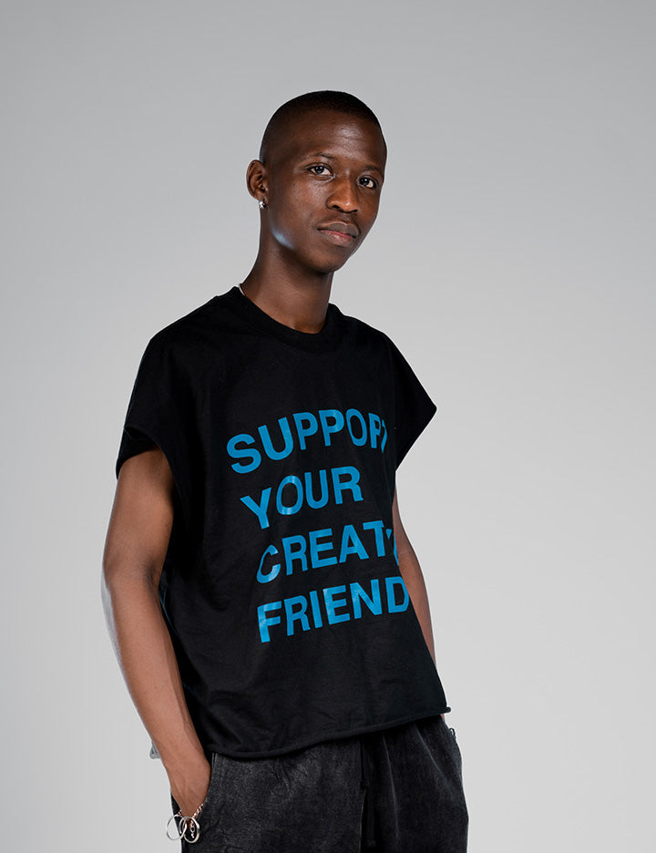 SUPPORT YOUR CREATIVE FRIENDS CROPPED VEST (B)