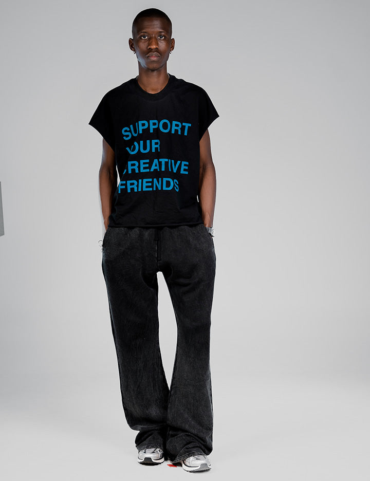 SUPPORT YOUR CREATIVE FRIENDS CROPPED VEST (B)