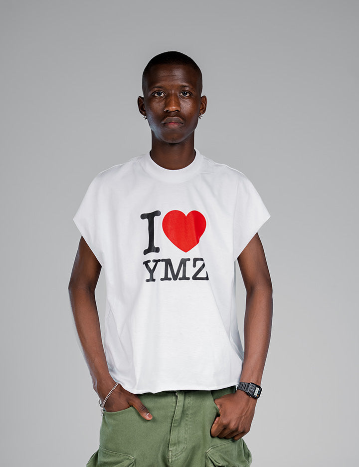 I LOVE YMZ CROPPED VEST (W)